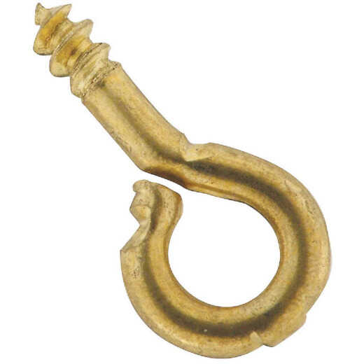 National #214-1/2 Brass Small Screw Eye (7 Ct.)